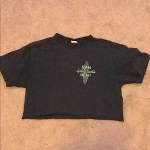 San Diego surfing classic cropped t shirt